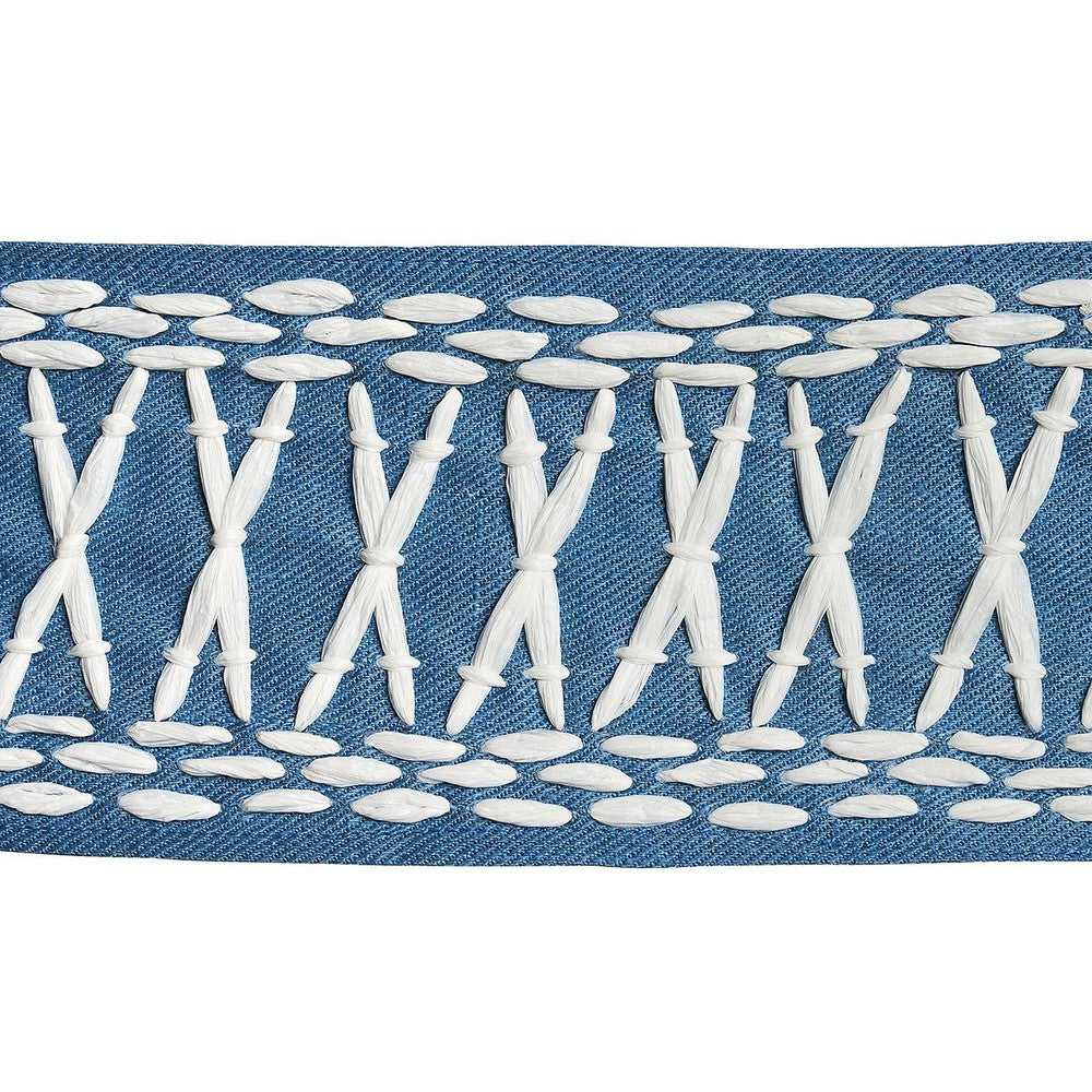 Tikki Tape Blue 69305 by Schumacher Trim Mary Mcdonald 1.0" - Fabric Carolina -