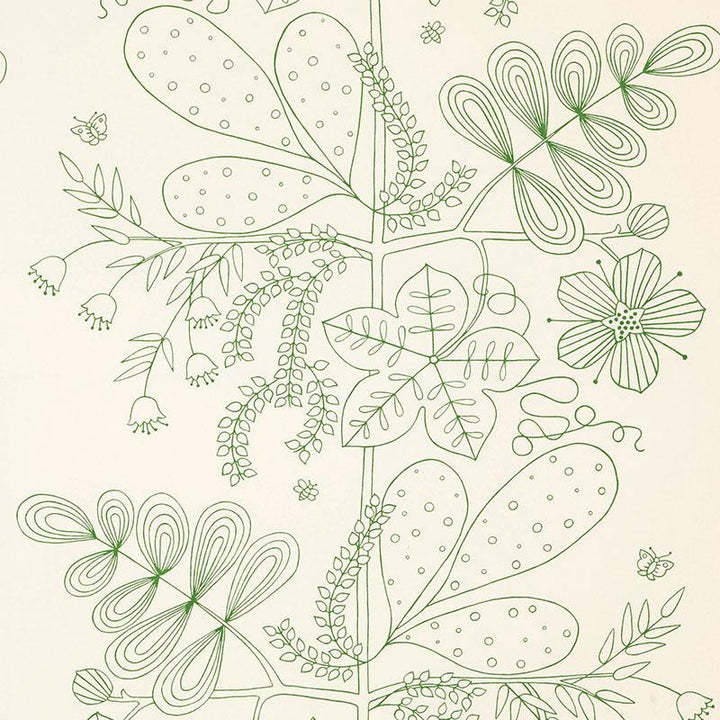 Blommen Print Leaf 176201 by Schumacher Fabric Good Vibrations 27.5" - Fabric Carolina -