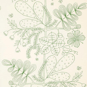 Blommen Print Leaf 176201 by Schumacher Fabric