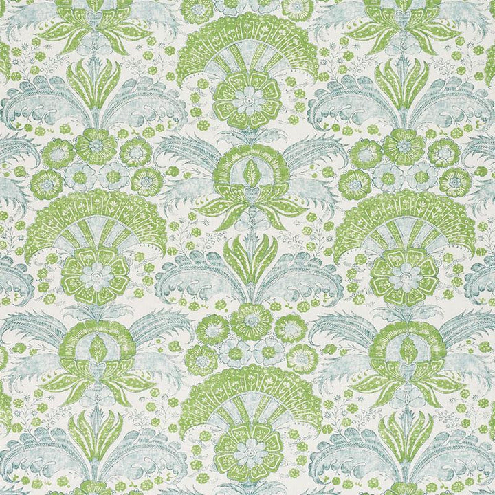 Calicut Leaf 178101 by Schumacher Designer Fabric Malabar Hill 27.0" - Swanky Fabrics -