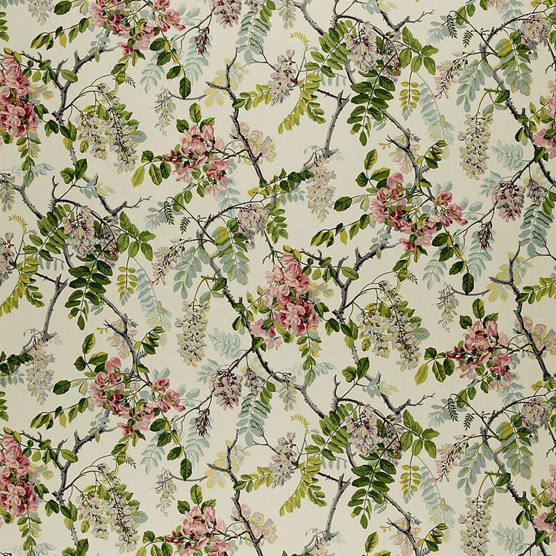 Wisteria Vine Ivory 1318001 by Schumacher Fabric Classic Prints 27.0" - Fabric Carolina -