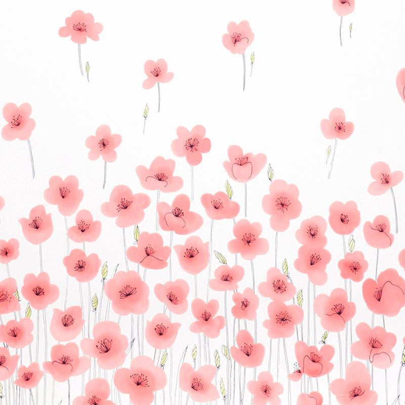 Wild Poppies Panel Pink 178391 by Schumacher Fabric Vera Neumann 54.0" - Fabric Carolina -