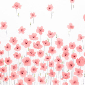 Wild Poppies Panel Pink 178391 by Schumacher Fabric