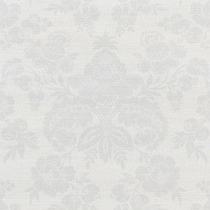 Simone Damask Grasscloth Silver 5010120 by Schumacher Wallpaper