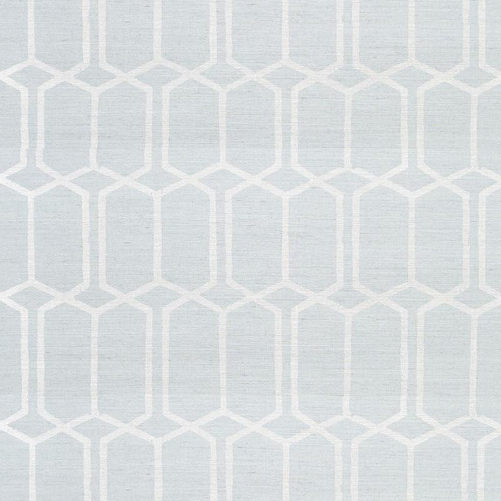 Modern Trellis Sisal Sky 5010100 by Schumacher Wallpaper Textured Wallcoverings & Printed Grasscloths 6.75" - Fabric Carolina -