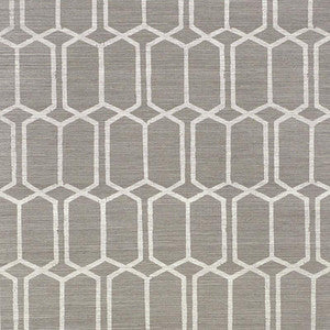 Modern Trellis Sisal Charcoal 5010101 by Schumacher Wallpaper