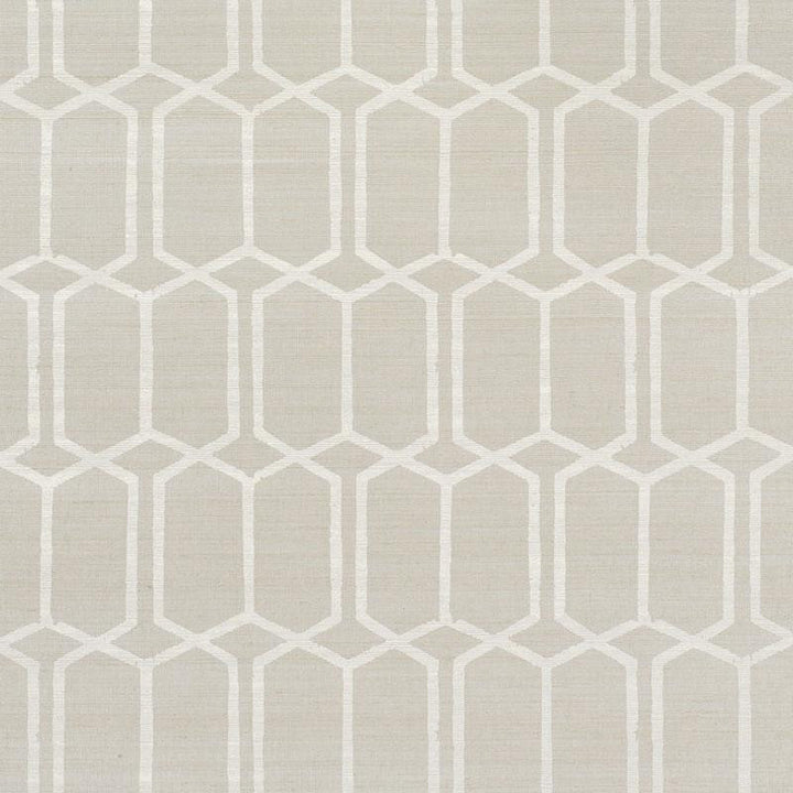 Modern Trellis Hemp Shimmer Moonstone 5010110 by Schumacher Wallpaper Textured Wallcoverings & Printed Grasscloths 6.75" - Fabric Carolina -