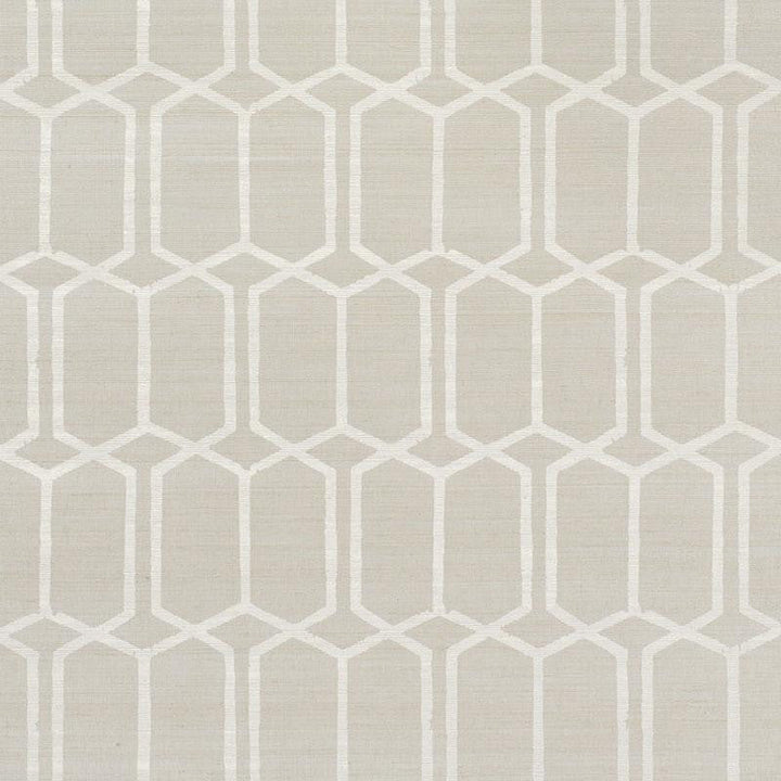 Modern Trellis Hemp Shimmer Moonstone 5010110 by Schumacher Designer Wallpaper Textured Wallcoverings & Printed Grasscloths 6.75" - Swanky Fabrics -