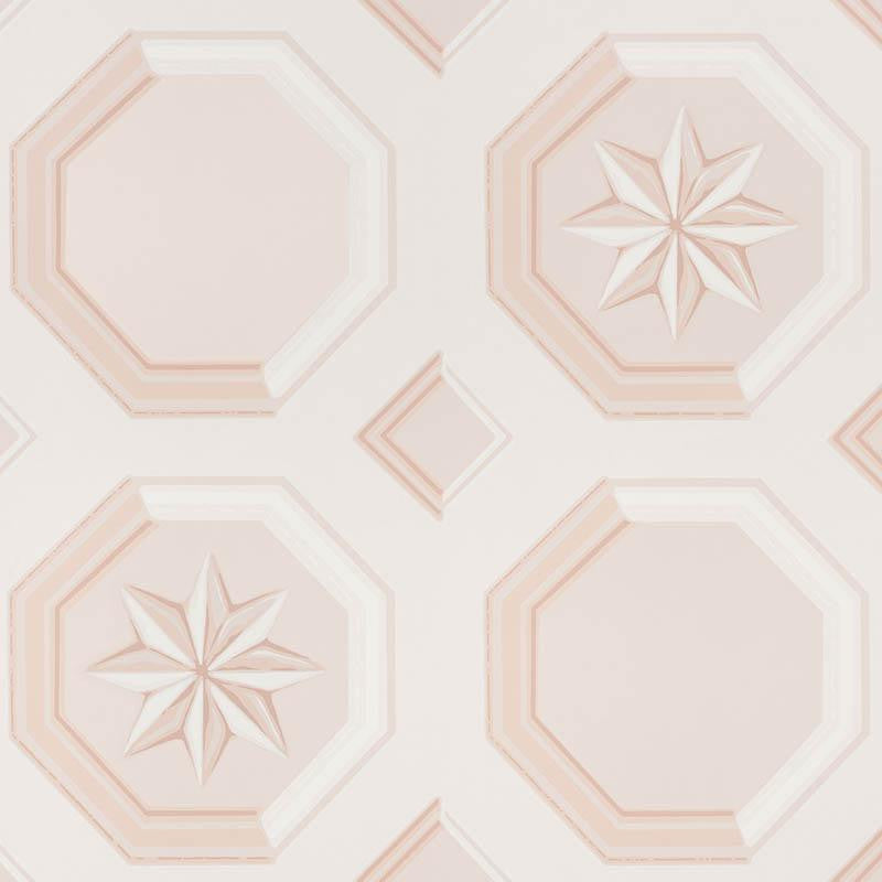 Augustus Blush 5009891 by Schumacher Wallpaper Trompe L'Oeil 27.0" - Fabric Carolina -