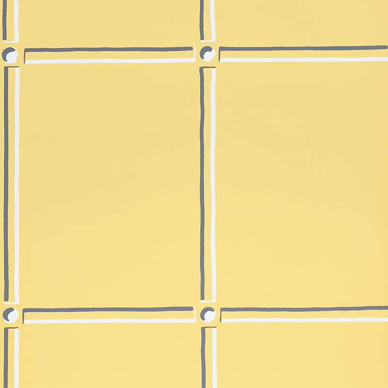La Galerie Yellow 5009942 by Schumacher Wallpaper Trompe L'Oeil 27.0" - Fabric Carolina -