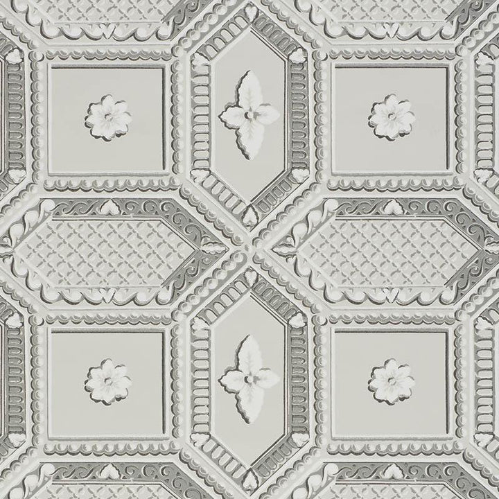 Lacunaria Dove 5009900 by Schumacher Wallpaper Trompe L'Oeil 13.5" - Fabric Carolina -