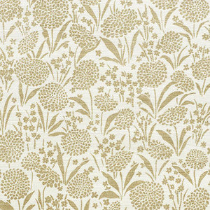 Chrysanthemum Sisal Gold 5009782 by Schumacher Wallpaper