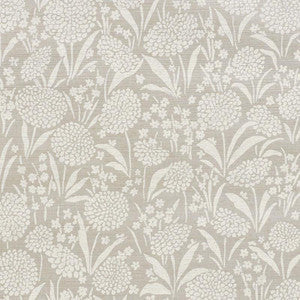 Chrysanthemum Hemp Shimmer Moonstone 5009790 by Schumacher Wallpaper