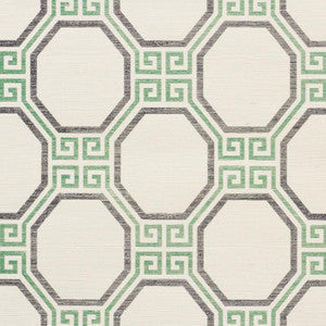 Octavia Sisal Jade 5008934 by Schumacher Wallpaper