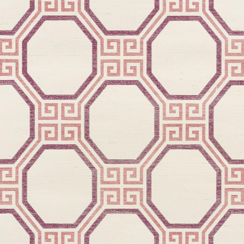 Octavia Sisal Cinnabar 5008935 by Schumacher Wallpaper Textured Wallcoverings & Printed Grasscloths 11.25" - Fabric Carolina -