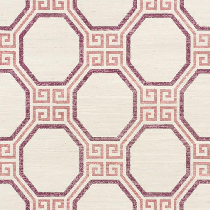 Octavia Sisal Cinnabar 5008935 by Schumacher Wallpaper Textured Wallcoverings & Printed Grasscloths 11.25" - Fabric Carolina -