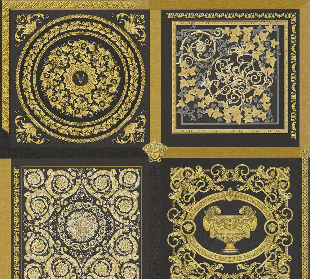 Reverie Honey Bee by Seabrook Wallpaper Versace Volume 5 Germany 75.3 27.5" 27.5" - Fabric Carolina -