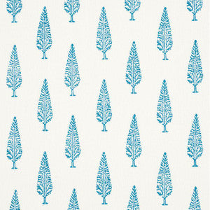Juniper Block Print Blue 178510 by Schumacher Fabric