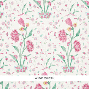 Khilana Floral Pink 5009953 by Schumacher Wallpaper