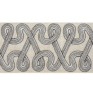 Freeform Embroidered Tape Graphite 76732 by Schumacher Trim