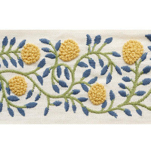 Ashoka Tape Citron & Blue 76292 by Schumacher Trim