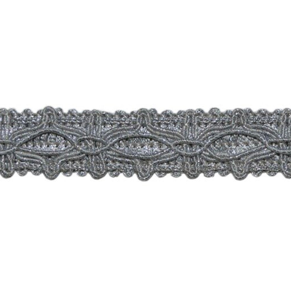 0212 Silver by Europatex Fabric Metallic 100% Polyester 0.50 inches - Fabric Carolina -