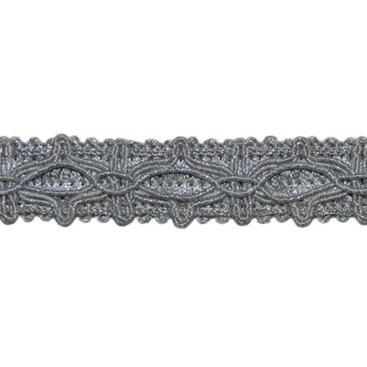 0212 Silver by Europatex Fabric Metallic 100% Polyester 0.50 inches - Fabric Carolina -