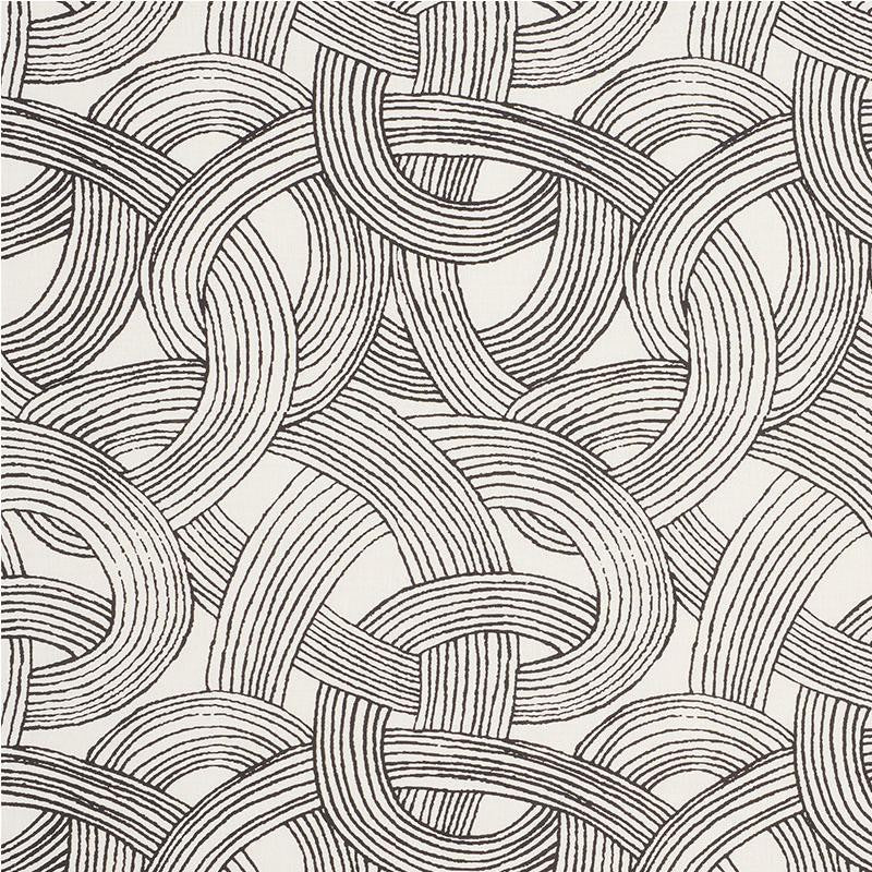 Freeform Black 178711 by Schumacher Fabric Freehand 17.88" - Fabric Carolina -