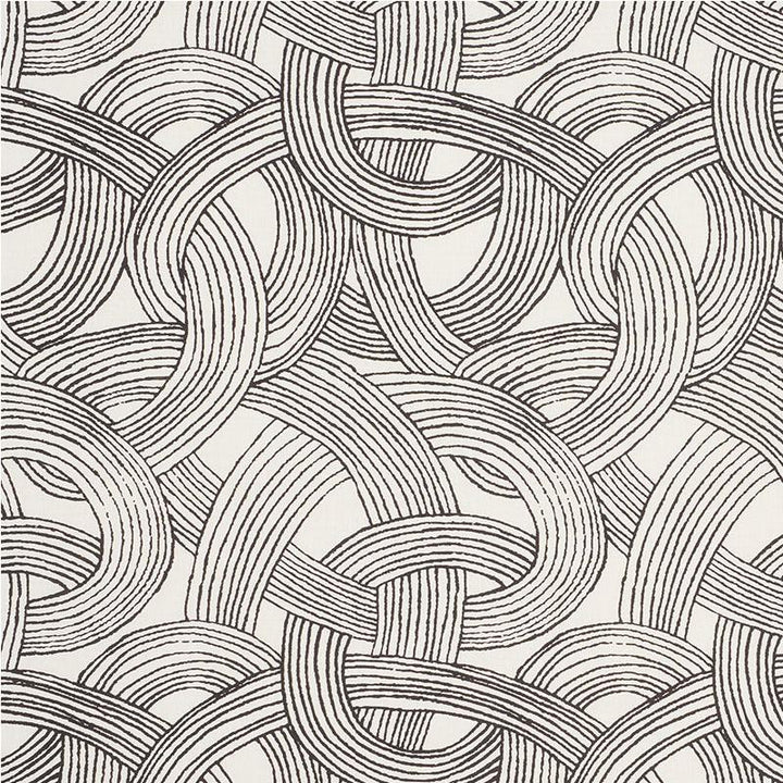 Freeform Black 178711 by Schumacher Fabric Freehand 17.88" - Fabric Carolina -