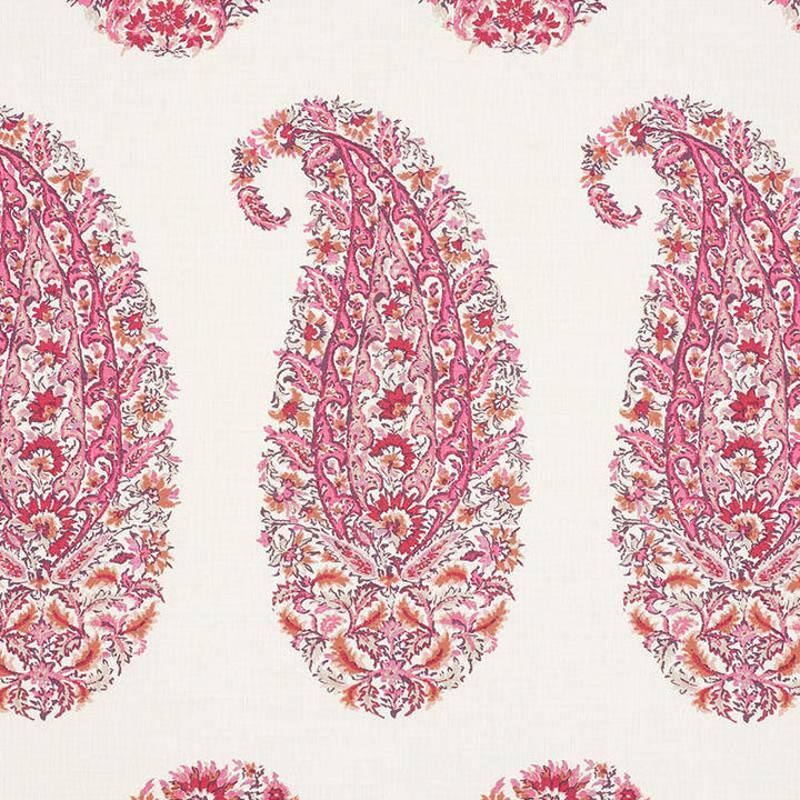 Shirala Paisley Magenta 173785 by Schumacher Designer Fabric Palampore 13.5" - Swanky Fabrics -