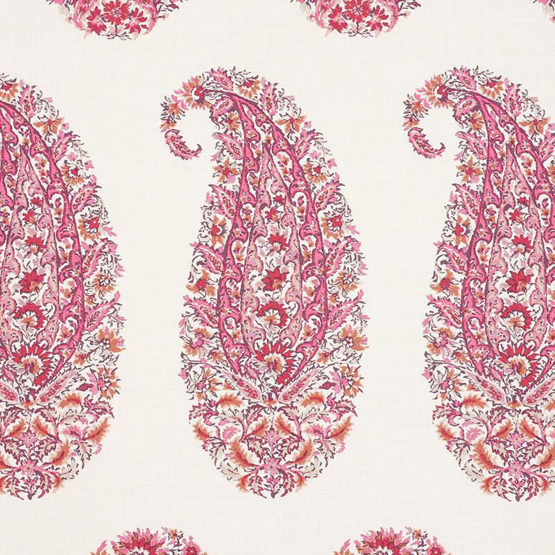 Shirala Paisley Magenta 173785 by Schumacher Fabric Palampore 13.5" - Fabric Carolina -