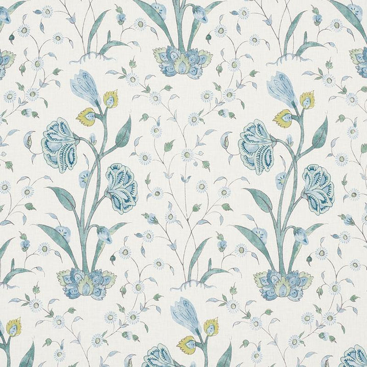 Khilana Floral Peacock 178331 by Schumacher Fabric Palampore 6.75" - Fabric Carolina -
