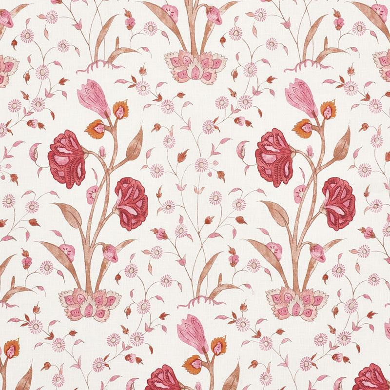 Khilana Floral Rose 178332 by Schumacher Designer Fabric Palampore 6.75" - Swanky Fabrics -