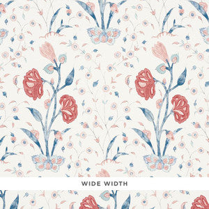 Khilana Floral Delft & Rose 5009950 by Schumacher Wallpaper