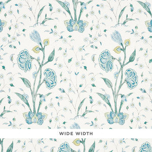 Khilana Floral Peacock 5009952 by Schumacher Wallpaper