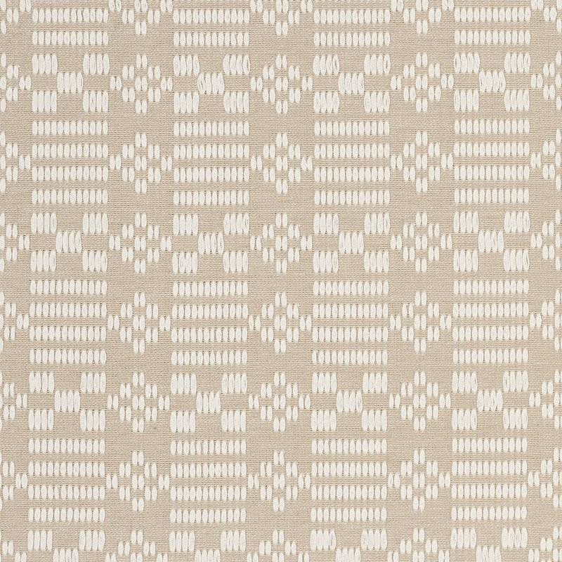 Wilson Embroidery Sand 76792 by Schumacher Fabric Folk Art 2.88" - Fabric Carolina -