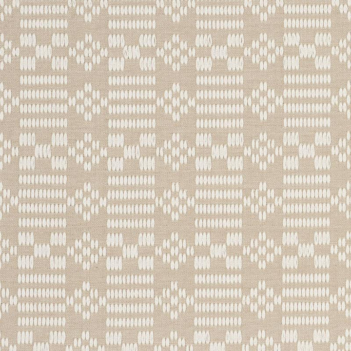 Wilson Embroidery Sand 76792 by Schumacher Fabric Folk Art 2.88" - Fabric Carolina -