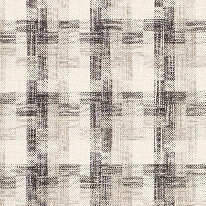 Boro Plaid Charcoal 73741 by Schumacher Fabric Folk Art 6.12" - Fabric Carolina -