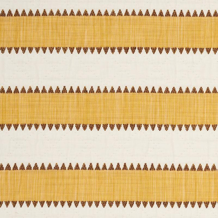 Isolde Stripe Matelass Yellow 76752 by Schumacher Fabric Folk Art 1.75" - Fabric Carolina -