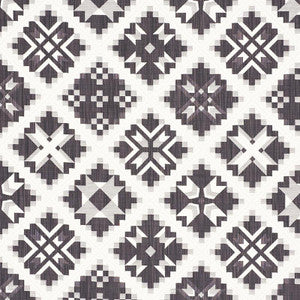 Tristan Patchwork Charcoal 76761 by Schumacher Fabric