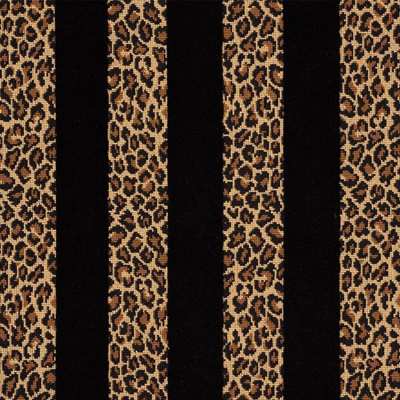 Guepard Stripe Velvet Black 77142 by Schumacher Fabric Timothy Corrigan 13.5" - Fabric Carolina -