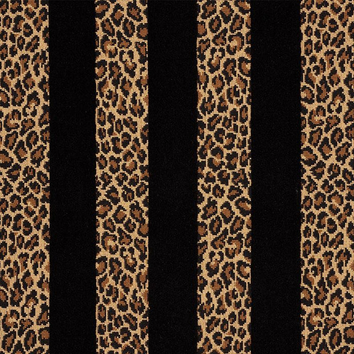Guepard Stripe Velvet Black 77142 by Schumacher Fabric Timothy Corrigan 13.5" - Fabric Carolina -