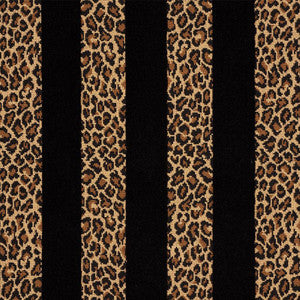 Guepard Stripe Velvet Black 77142 by Schumacher Fabric