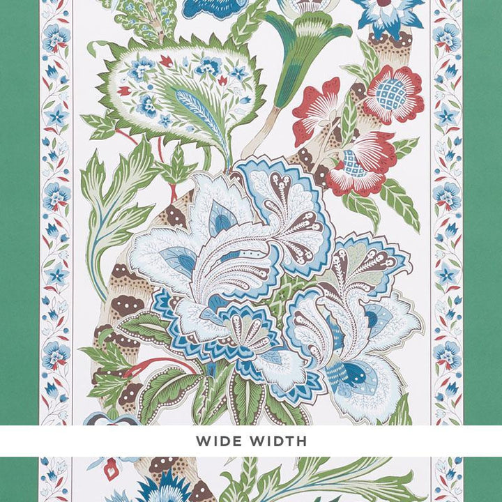 Anjou Stripe Emerald 5010170 by Schumacher Wallpaper Timothy Corrigan 18.0" - Fabric Carolina -