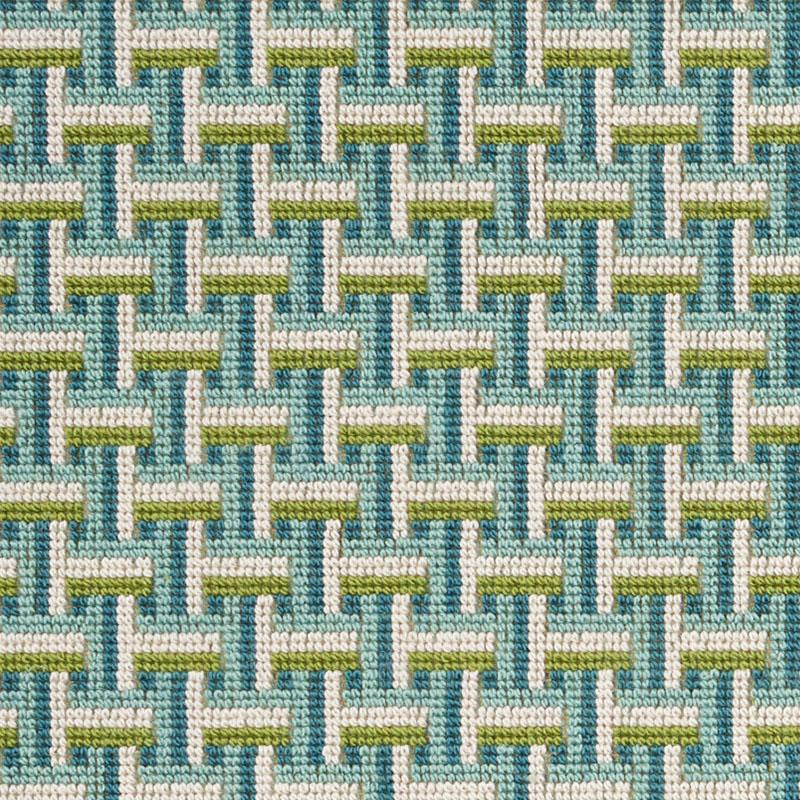 Saxon Pingl Peacock 76970 by Schumacher Fabric Classic Wovens 1.12" - Fabric Carolina -