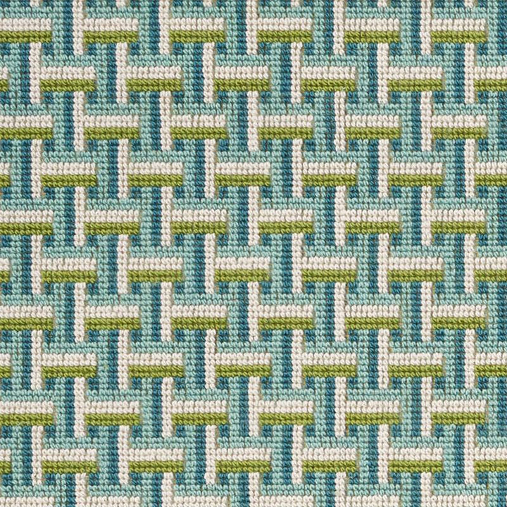 Saxon Pingl Peacock 76970 by Schumacher Fabric Classic Wovens 1.12" - Fabric Carolina -
