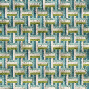 Saxon Pingl Peacock 76970 by Schumacher Fabric