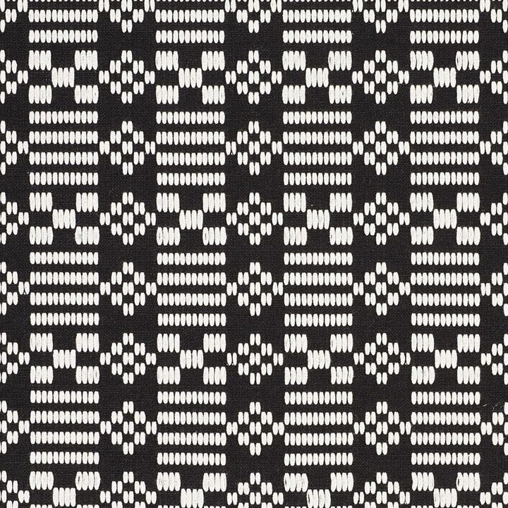 Wilson Embroidery Black 76791 by Schumacher Fabric Folk Art 2.88" - Fabric Carolina -
