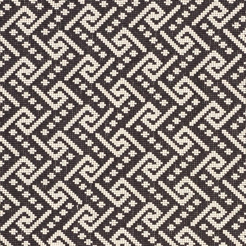 Ionic Weave Black 77122 by Schumacher Fabric Timothy Corrigan 2.62" - Fabric Carolina -