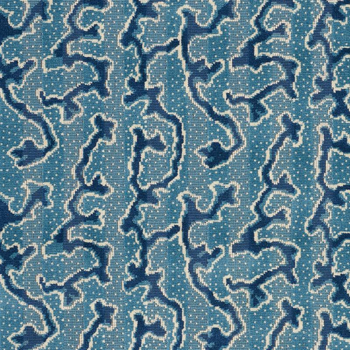 Corail Velvet Mediterranean 77131 by Schumacher Fabric Timothy Corrigan 6.62" - Fabric Carolina -
